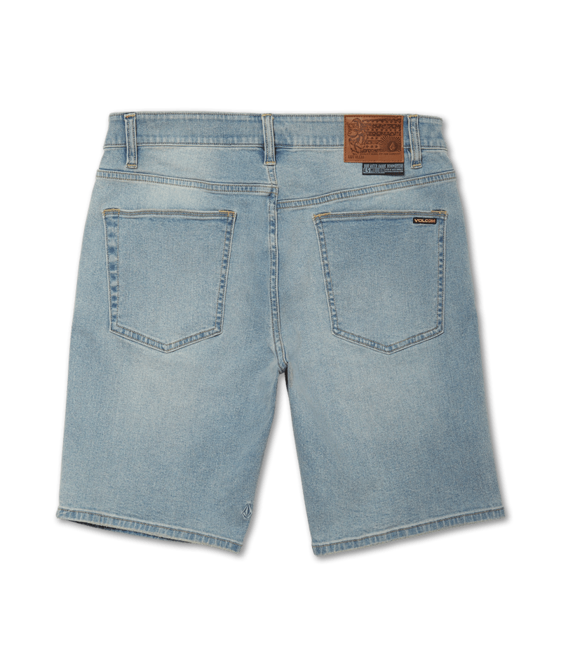 Volcom Solver Denim Short  In Worker Indigo Vintage -2